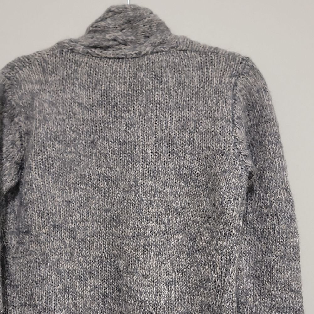 Italian Alpaca Blend Knit Neutral Cable Knit Cardigan Sweater - Picture 7 of 15